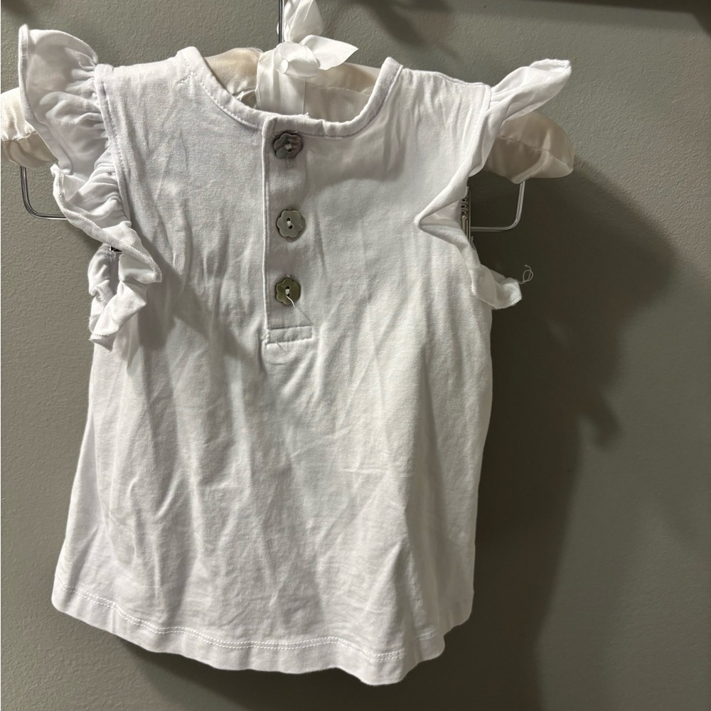 White Ruffled Kids Top - Picture 2 of 2